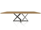 Millennium 98-Inch Rectangle Dining Table in Natural Oak and Silver