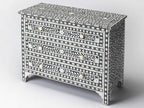 Vivienne 3-Drawer Chest in Black with Mother of Pearl Inlay
