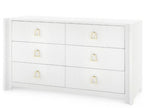 Audrey Extra Large 6-Drawer Dresser in Washed Winter Gray