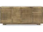 Mark 4-Door Cabinet in Antique Brass