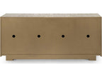 Mark 4-Door Cabinet in Antique Brass