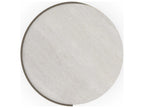 Classic Nautilus Round End Table in Taupe Silverleaf and Gold
