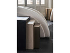 Modern Principles Contrast Nesting Tables in Cinder Creme Travertine and Lucent Bronze