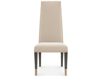 Signature Metropolitan The Master Birch Wood Beige Upholstered Side Dining Chair