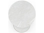 Orbit Round Nesting Accent Table Set in White Rhino Marble and Whisper of Gold