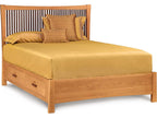 Berkeley King Storage Bed in Brown Cherry with Walnut Accents