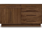 Moduluxe 5-Drawer 2-Door Dresser in Natural Walnut