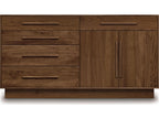 Moduluxe 5-Drawer Wide Dresser in Natural Walnut