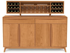 Catalina 2 Drawers 4 Doors Buffet in Natural Walnut Mid-Century Modern
