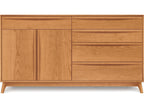 Furniture Catalina 2-Drawer 4-Door Buffet in Natural Walnut