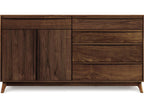 Furniture Catalina 2-Drawer 4-Door Buffet in Natural Walnut