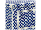 New London Console Table with Blue and White Bone Inlay
