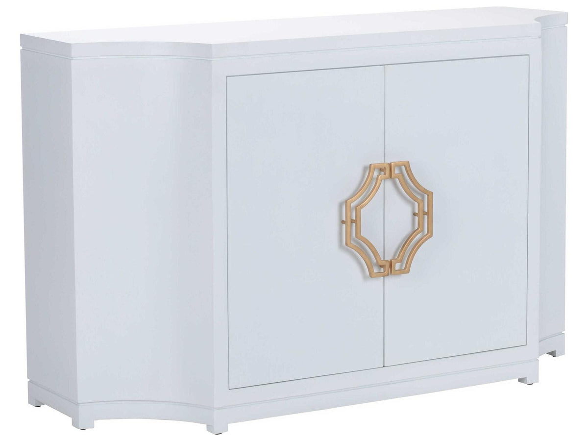 Shayla Copas Jean 58" Solid Wood White Gold Credenza Sideboard