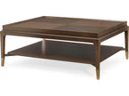 Bridgeton Rectangle Cocktail Table with Open Shelf and Brass Ferrules
