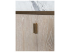 Cadence Credenza with Carrara Marble Top in Sand Cerused