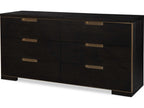 Cadence Six Drawer Dresser in Mocha Finish