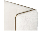 Cadence Upholstered Wing King Bed with Antique Brass Trim