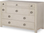 Chatham 8-Drawer Chest Peninsula in Mahogany with Pewter Hardware