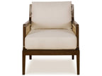Curate Brown Fabric Accent Chair
