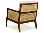 Curate Brown Fabric Accent Chair