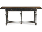 Winston Flip-top Console Table in Mahogany and Oak Veneer
