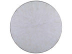Equinox Round Coffee Table in Polished Nickel and Crystal Stone