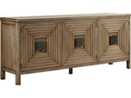 Monogram 84 Inch Oak Wood Sideboard in French Oak