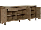 Monogram 84 Inch Oak Wood Sideboard in French Oak