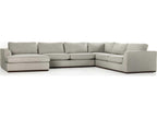 Centrale Colt 4-Piece Modular Sectional Sofa in Aldred Silver
