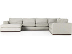 Centrale Colt 4-Piece Modular Sectional Sofa in Aldred Silver