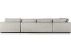 Centrale 4-Piece Modular Poly Linen Blend Sectional Sofa in Aldred Silver