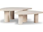 Rockwell Zion Cream Marble Nesting Coffee Table Set