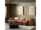 Norwood Radley Power Recliner 3-Piece Leather Sectional Sofa with LAF Chaise in Sonoma Butterscotch