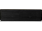 Wesson Abaso 94 Inch Media Console in Black Ebony Rustic Wormwood Oak