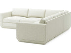 Podium Modular Sectional Sofa in White Cocoon Pearl Fabric