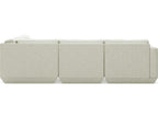 Podium Modular Sectional Sofa in White Cocoon Pearl Fabric
