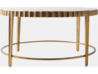 Liberty Round Marble Vintage Brass Honed Coffee Table