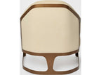 Soho Accent Chair in Deep Bronze Metal and Cream Fabric