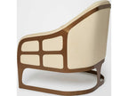 Soho Accent Chair in Deep Bronze Metal and Cream Fabric