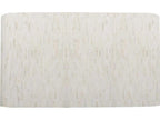 Michelina Rectangular Textured White Coffee Table with Brass Accents