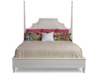 Trellis Upholstered Mazie Queen Poster Bed Sugar Ash Wood