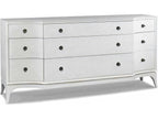 Terra Modern 9-Drawer Dresser in Modern Walnut with Polished Nickel Hardware
