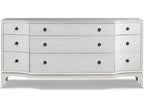 Terra Modern 9-Drawer Dresser in Modern Walnut with Polished Nickel Hardware