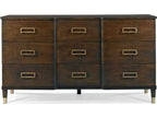 Westport Nine-Drawer Dresser with Maple and Walnut Veneers