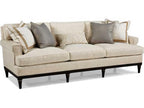 Custom Elements Upholstery 3-Seat Sofa in Cafe Noir Beige Fabric