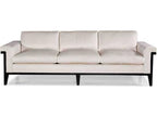 Eva 3-Seat Upholstered Sofa with Black Tie Lacquer Finish