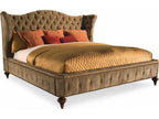 Continental Classics Tufted Upholstered Queen Panel Bed in Beeswax Brown