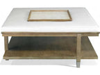 A La Carte Square Fabric Taupe Shagreen Westwood Cocktail Table With Tray