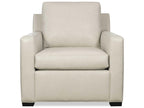 Lawson Track Arm Leather Accent Chair in Fergus Bisque