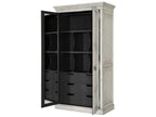 Boheme Bilzen Wardrobe in Whitewash with Merion Blue Interior